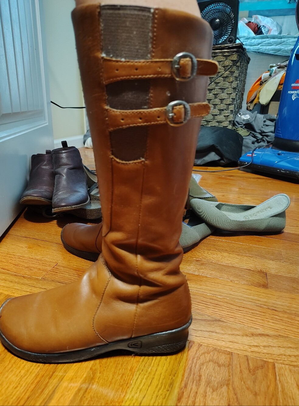 Keen Chestnut Tall Winter Boots with Buckle Detail